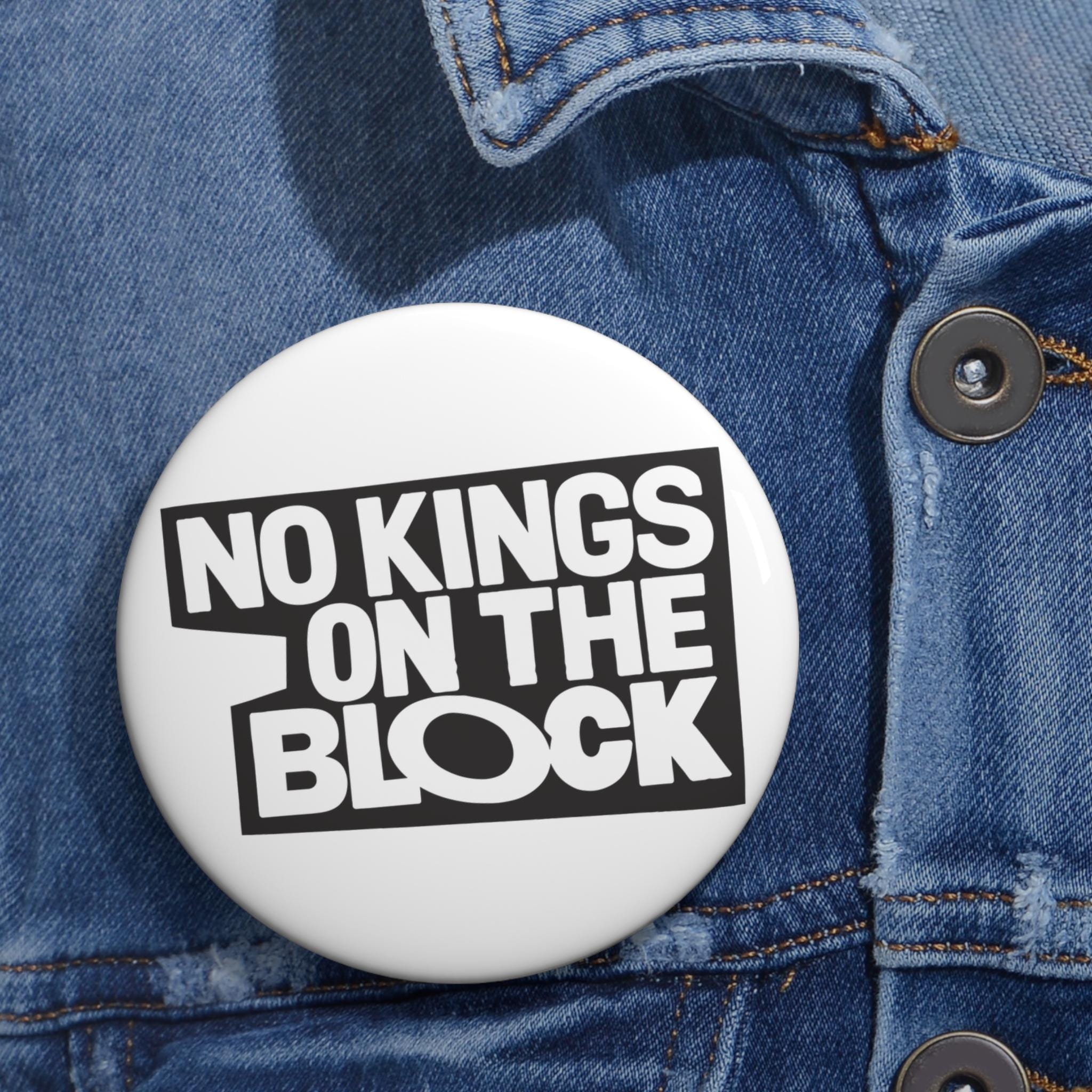 No Kings On The Block anti-Trump pinback button | NKOTB GenX Millennial design