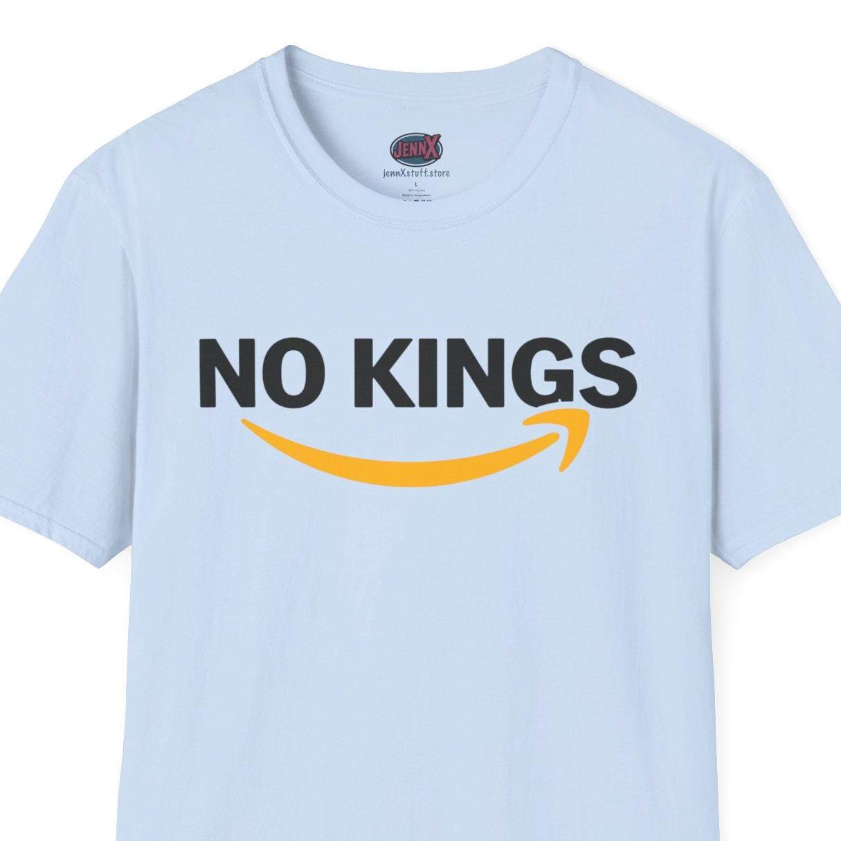 No Kings Amazon T-Shirt | Satirical Logo Parody, Graphic Tee