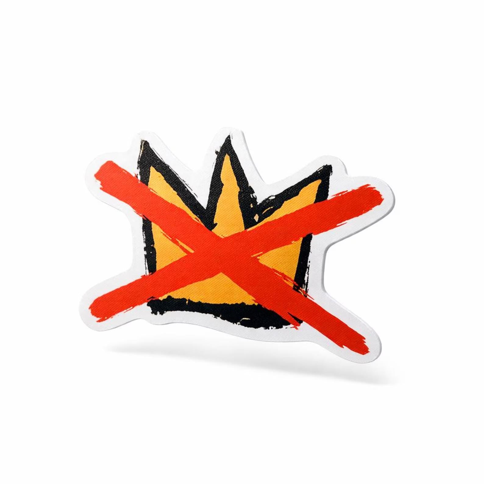 No Kings acrylic hand-drawn protest pin button I Free sticker
