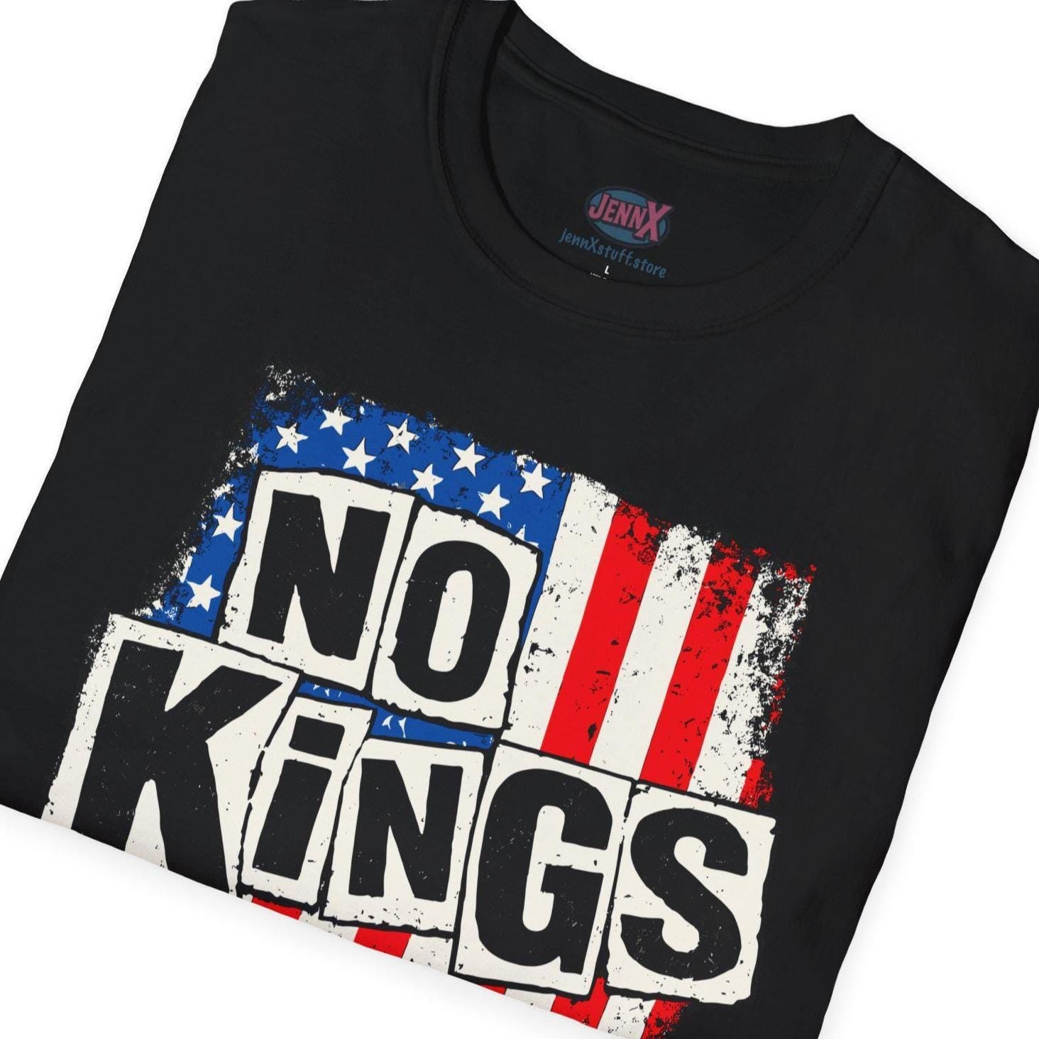 No Kings shirt Sex Pistols tee parody I American Flag T-Shirt I Punk Rock Protest