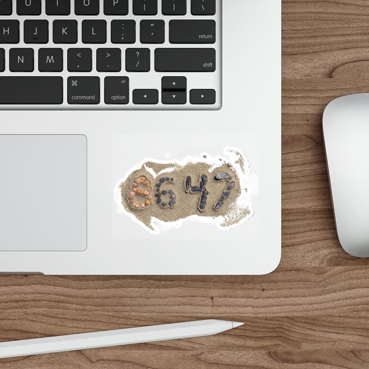 8647 Anti-Trump Protest Seashell Die-Cut Sticker | James Comey 86-47 Art | jennXstuff
