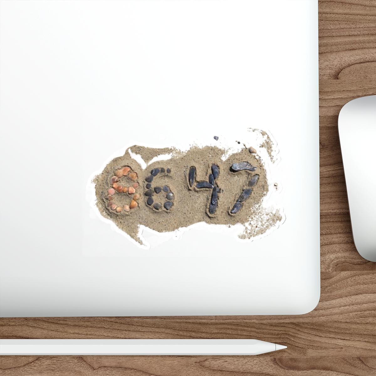 8647 Anti-Trump Protest Seashell Die-Cut Sticker | James Comey 86-47 Art | jennXstuff
