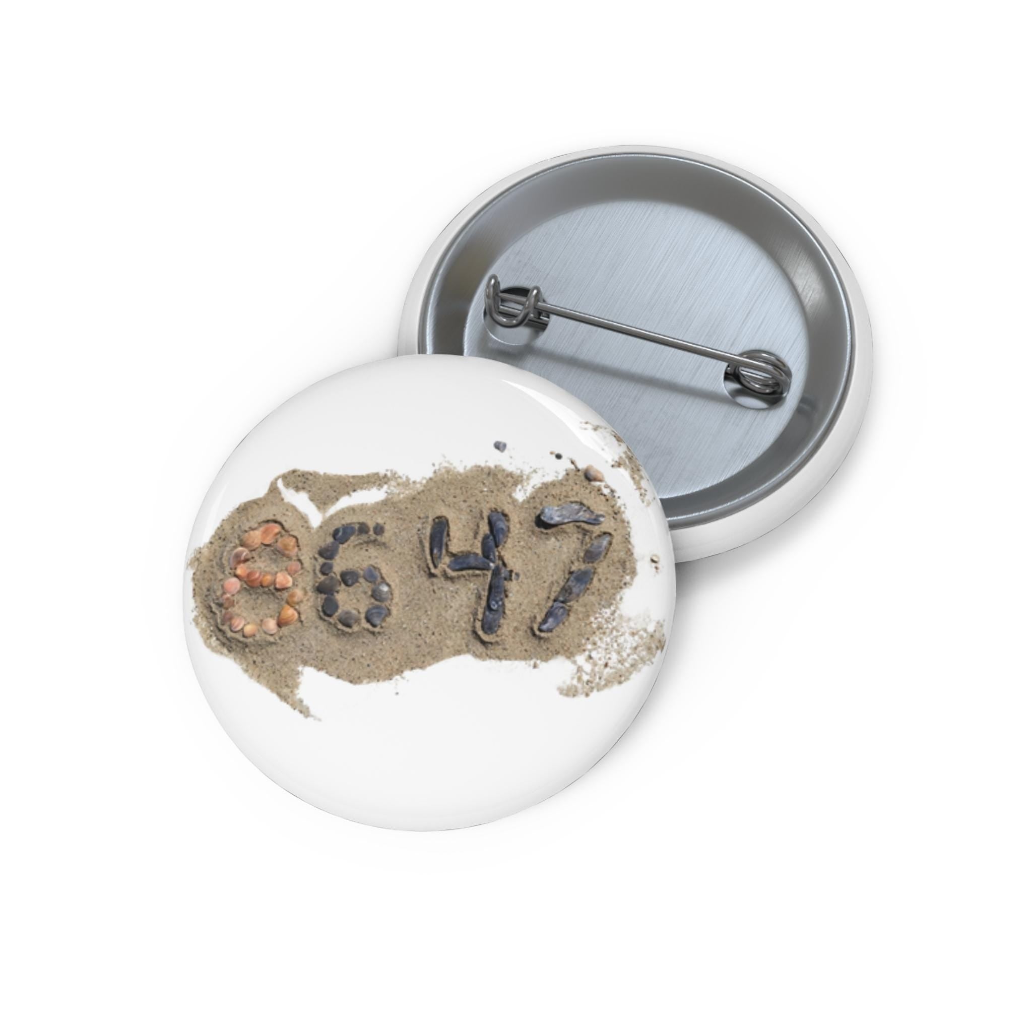 8647 Anti-Trump Protest Seashell Pin Button | Original Image I James Comey 86 47