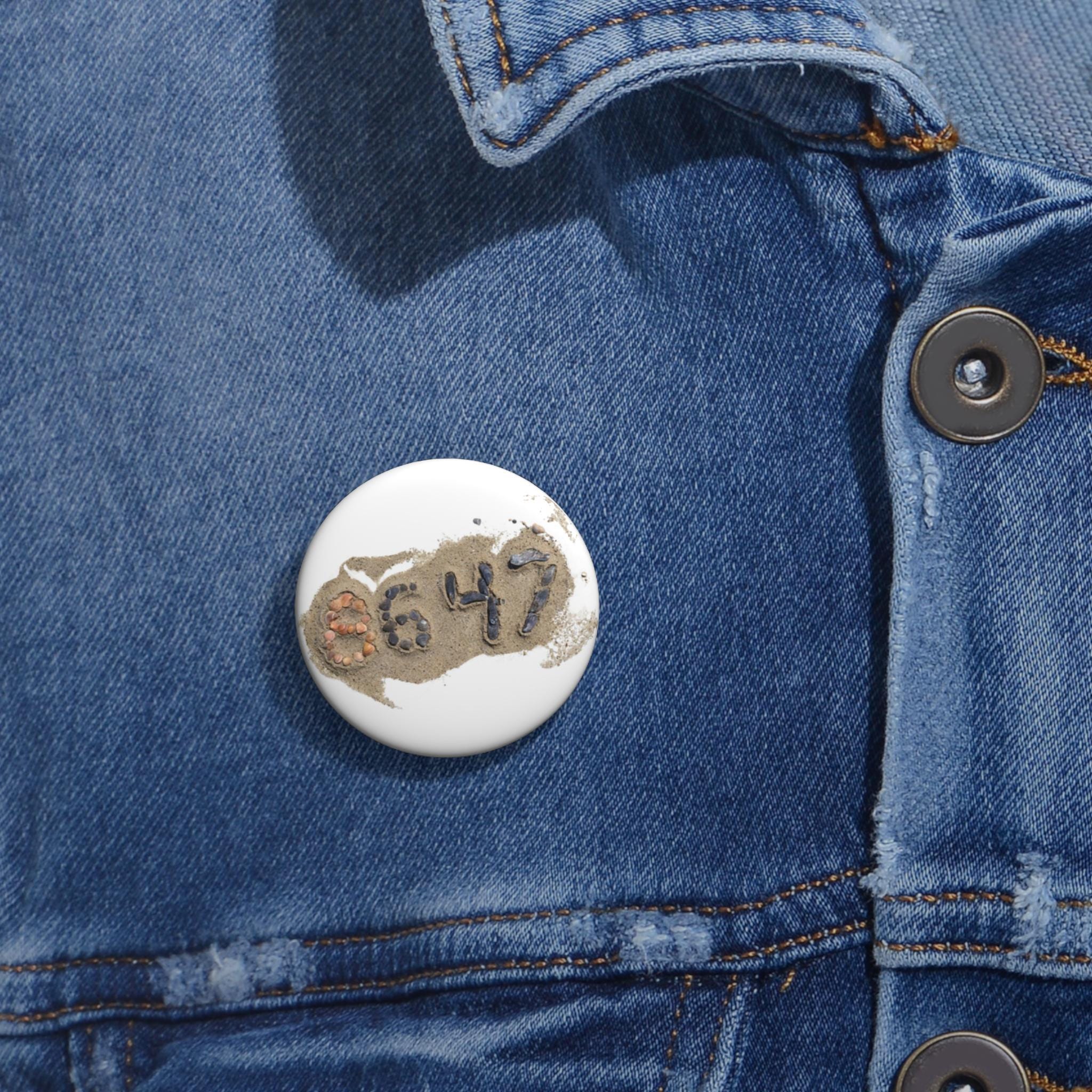 8647 Anti-Trump Protest Seashell Pin Button | Original Image I James Comey 86 47
