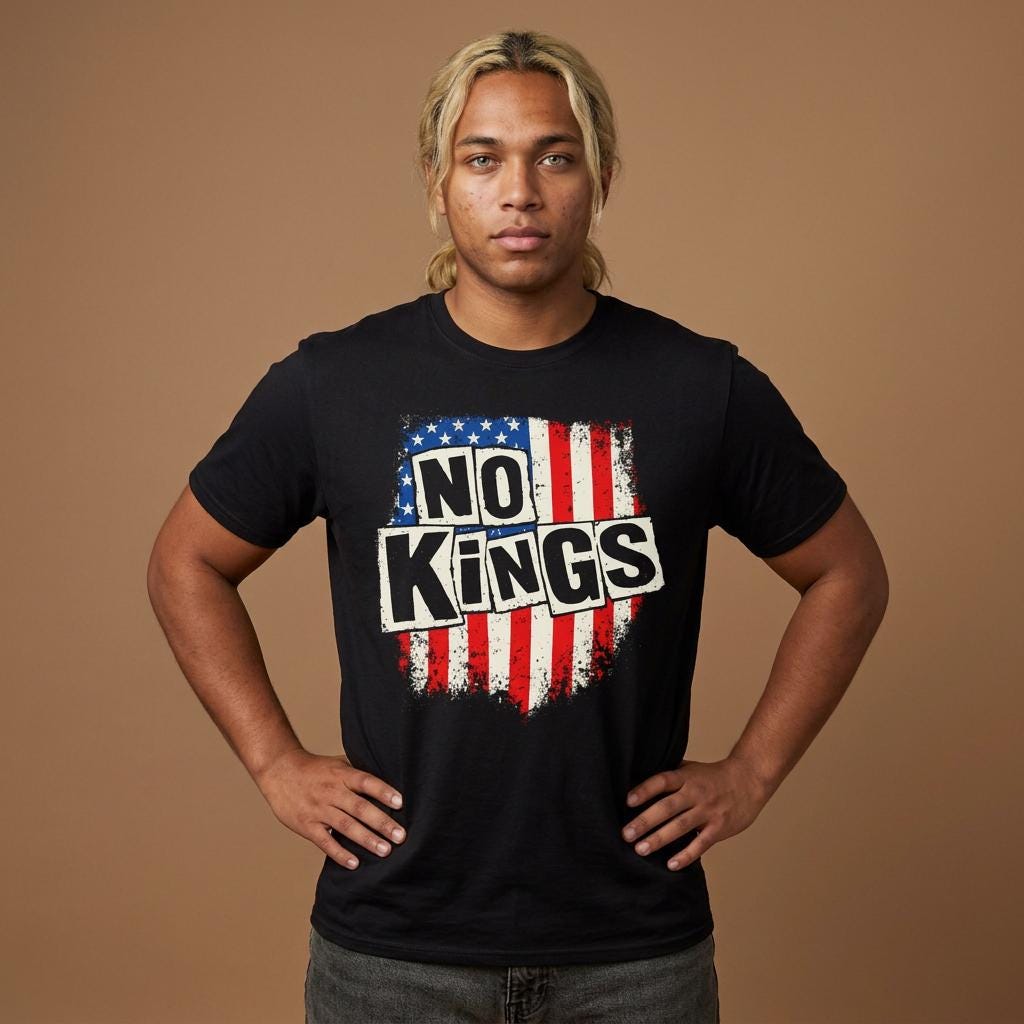 No Kings shirt Sex Pistols tee parody I American Flag T-Shirt I Punk Rock Protest