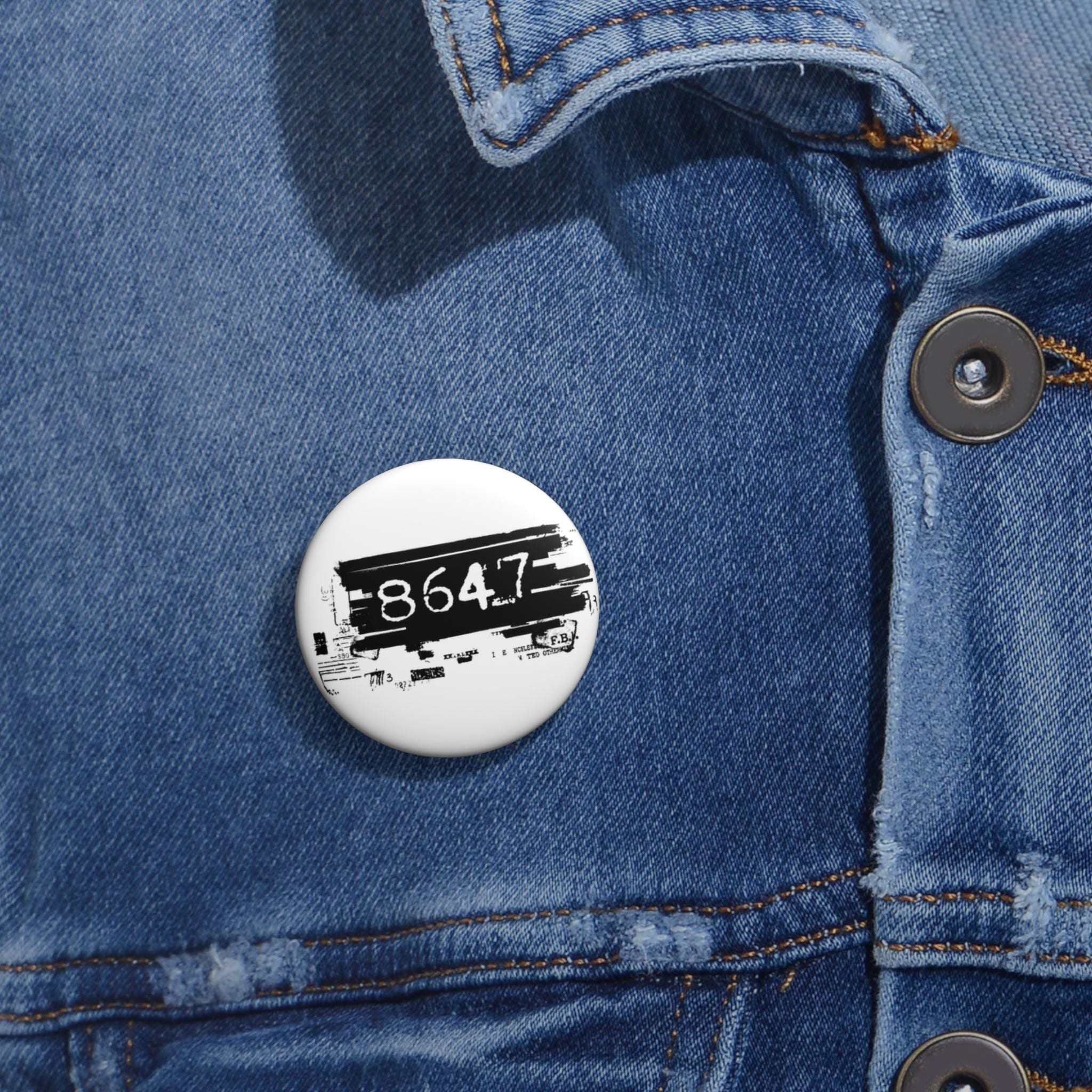 8647 Epstein Files button I 86 47 Comey Seashell Pin