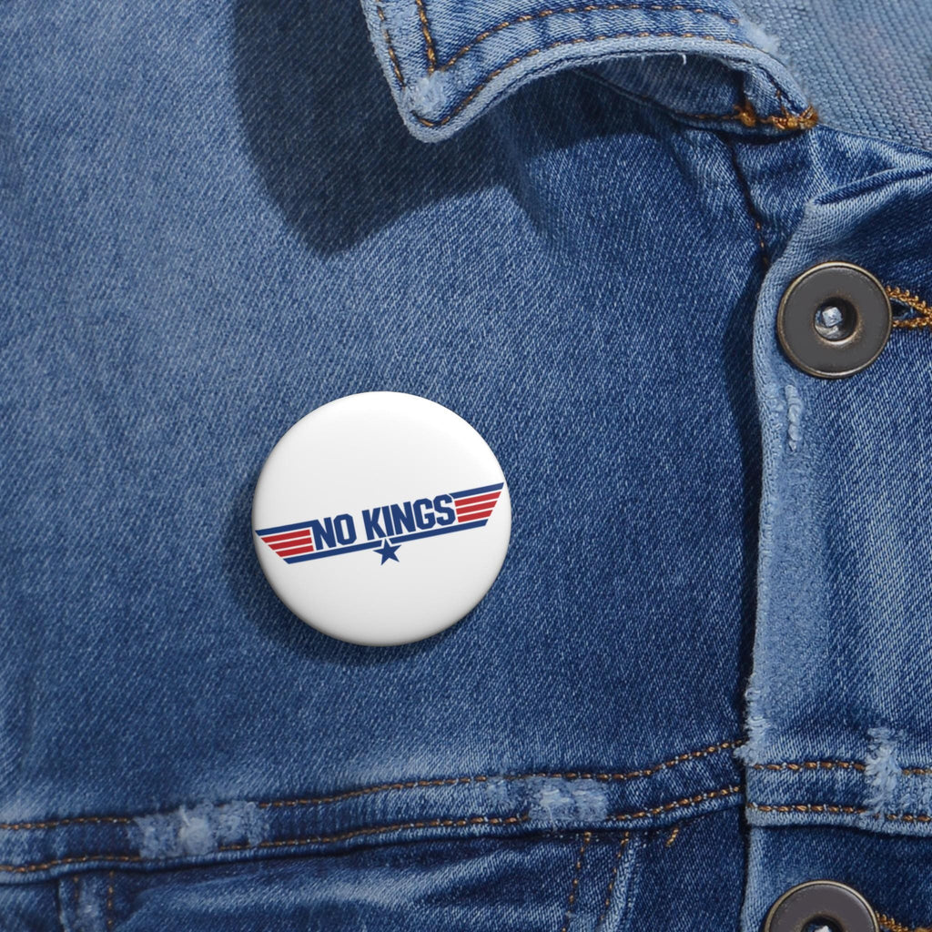 No Kings pin button | patriotic stripe star enamel lapel pin