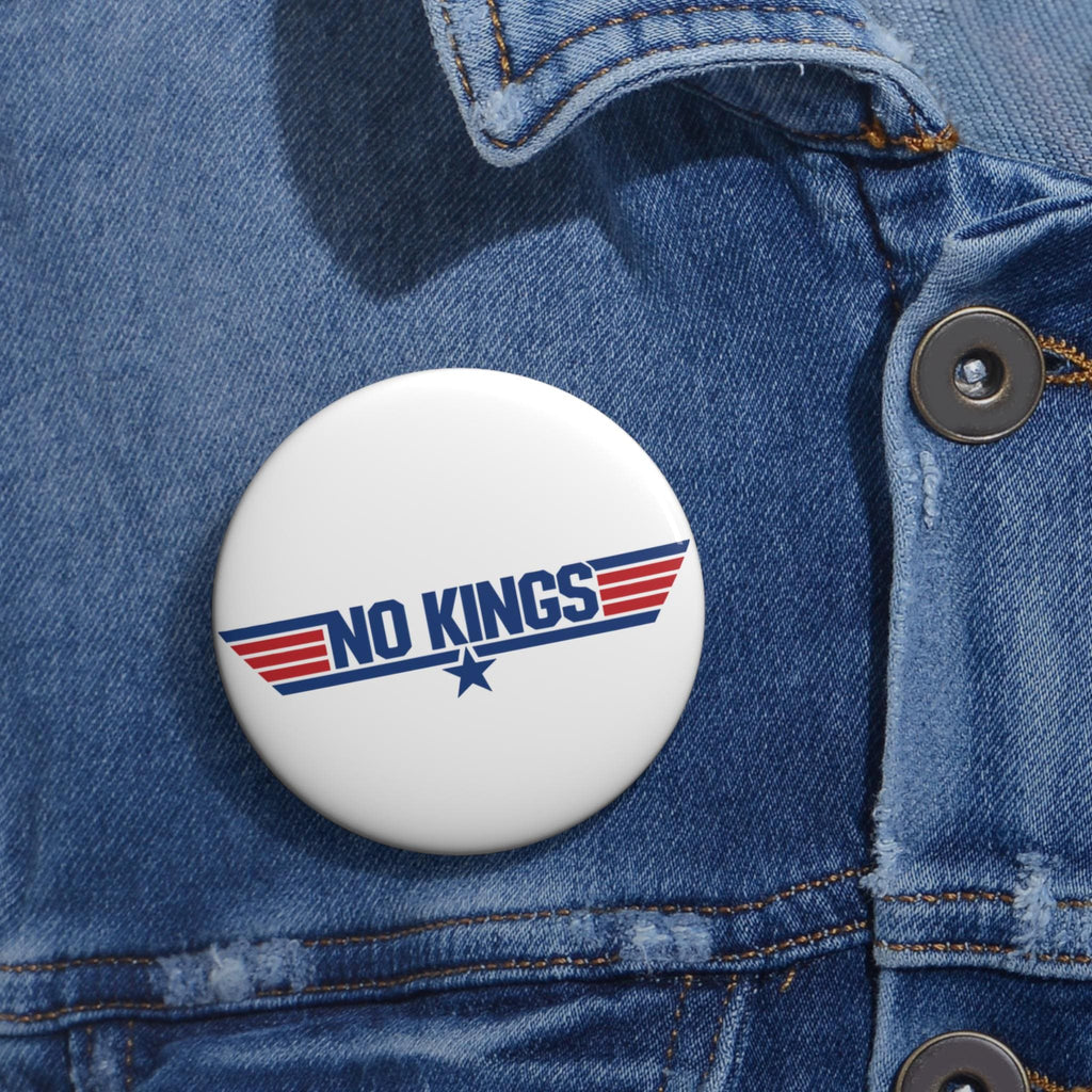No Kings pin button | patriotic stripe star enamel lapel pin