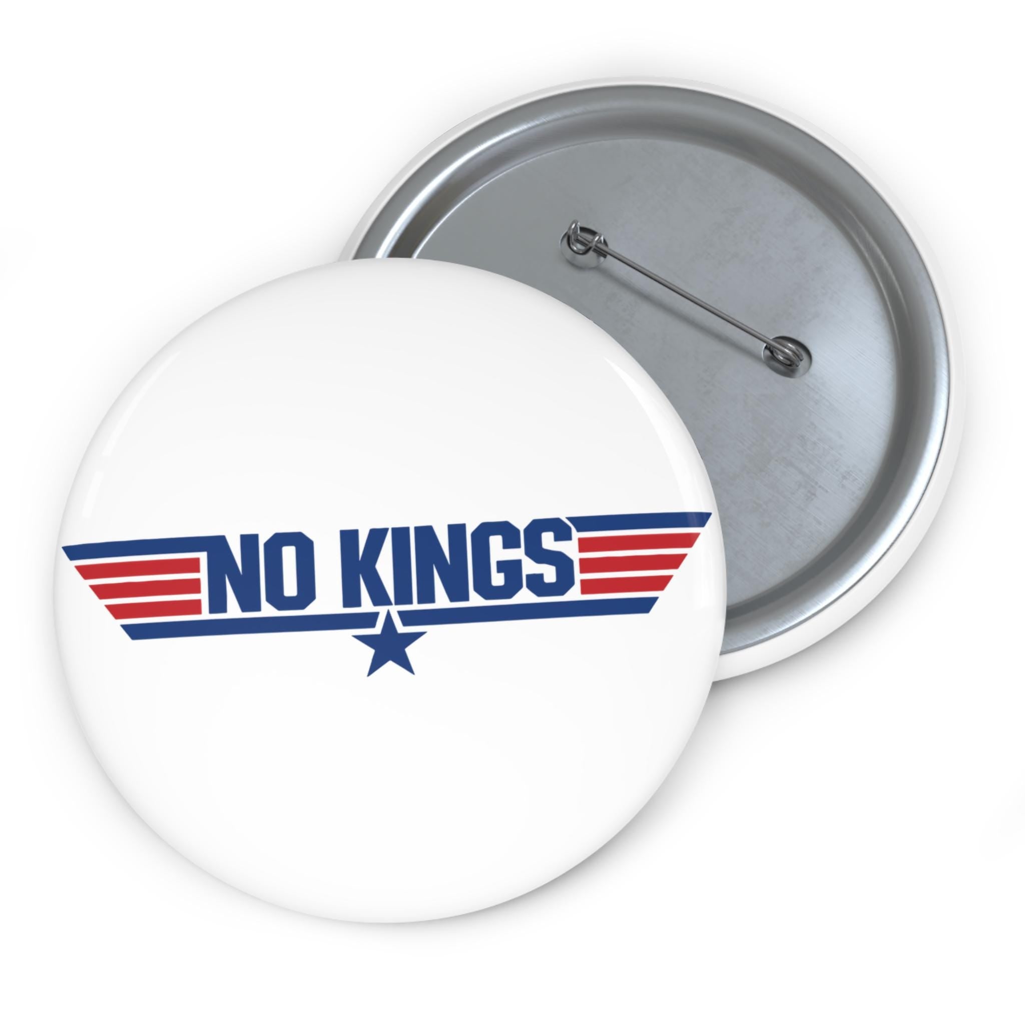 No Kings pin button | patriotic stripe star enamel lapel pin