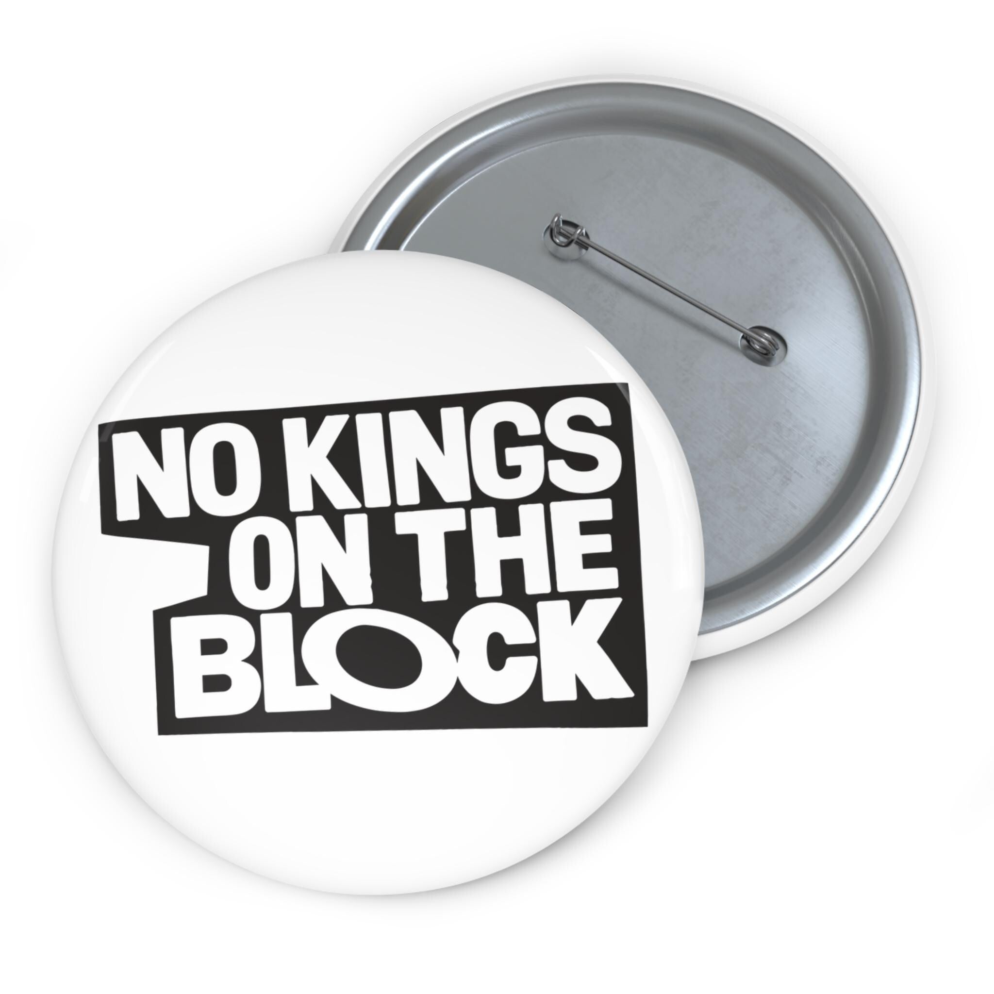 No Kings On The Block anti-Trump pinback button | NKOTB GenX Millennial design