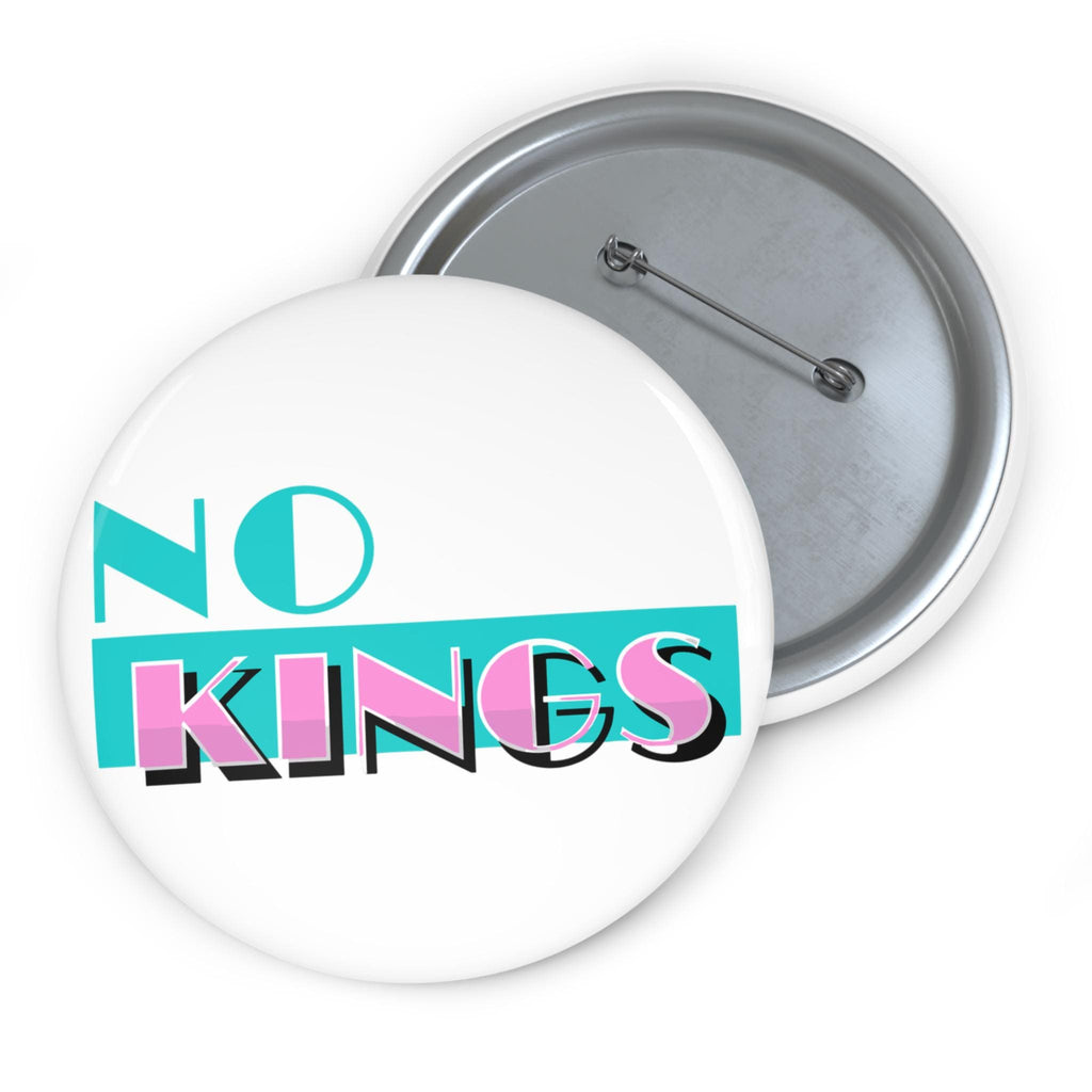 No Kings Miami Vice parody pinback button | Generation X