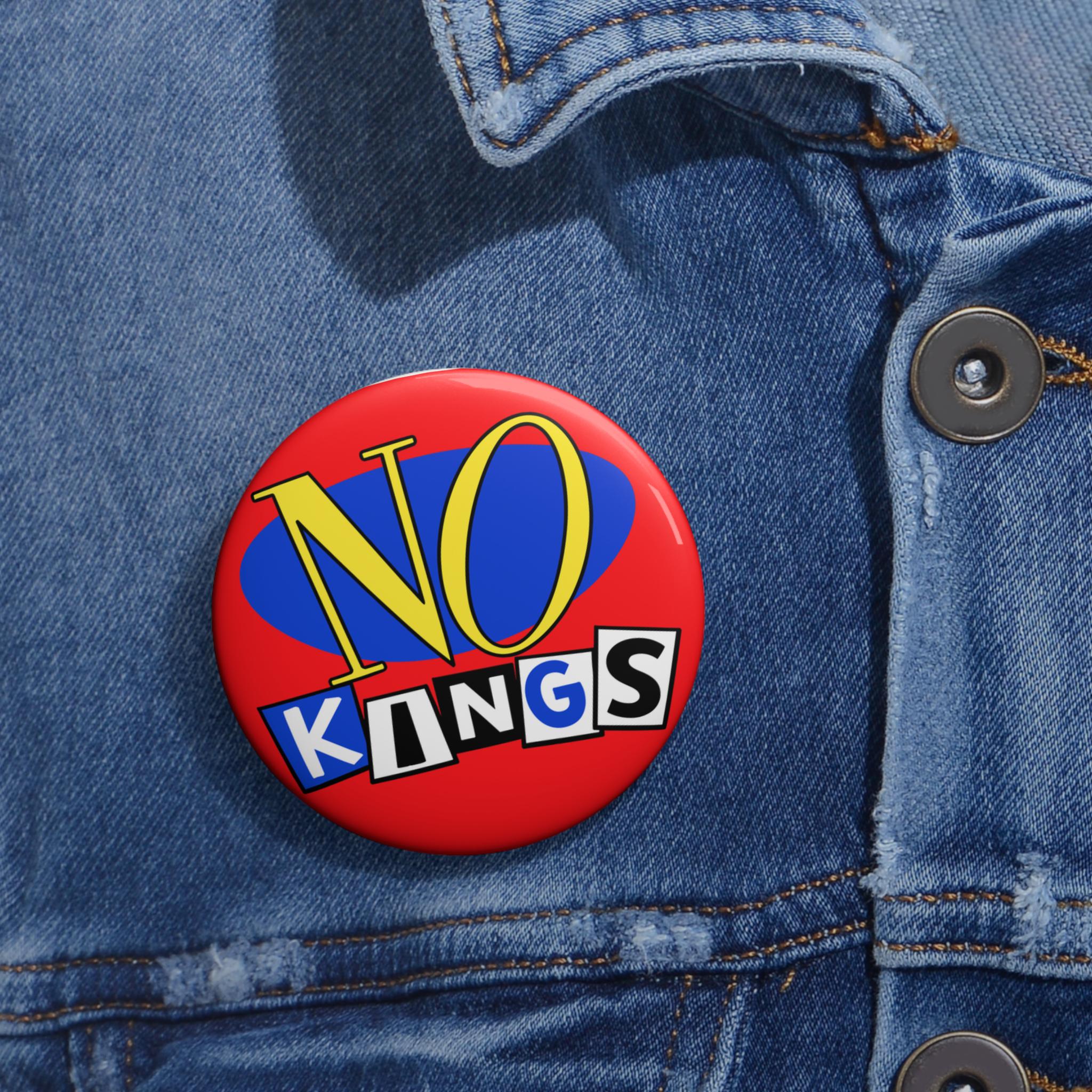 No Kings Gwen Stefani No Doubt Anti-Trump parody pinback button | 90s Music GenX Millennial Protest