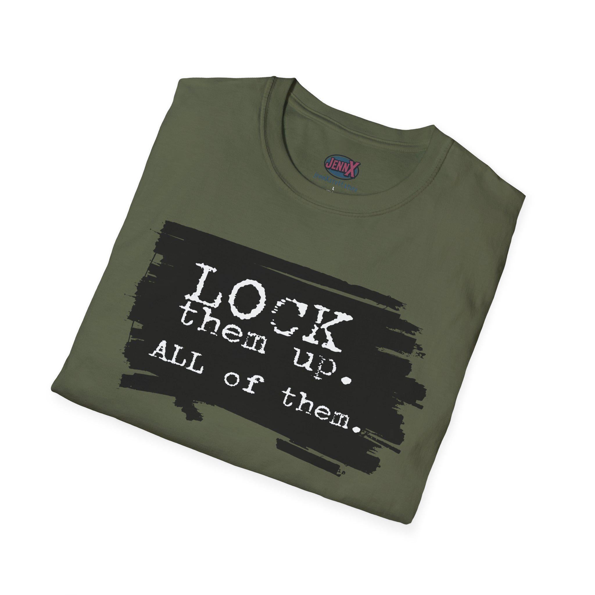 Lock Them Up T-Shirt | Epstein Files Political Statement Tee