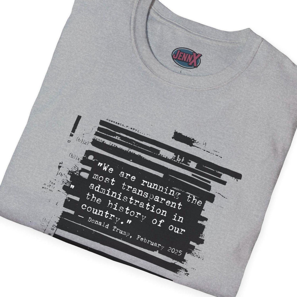 Epstein Files FBI Redacted Design shirt - Original Political Art by Independent Artist