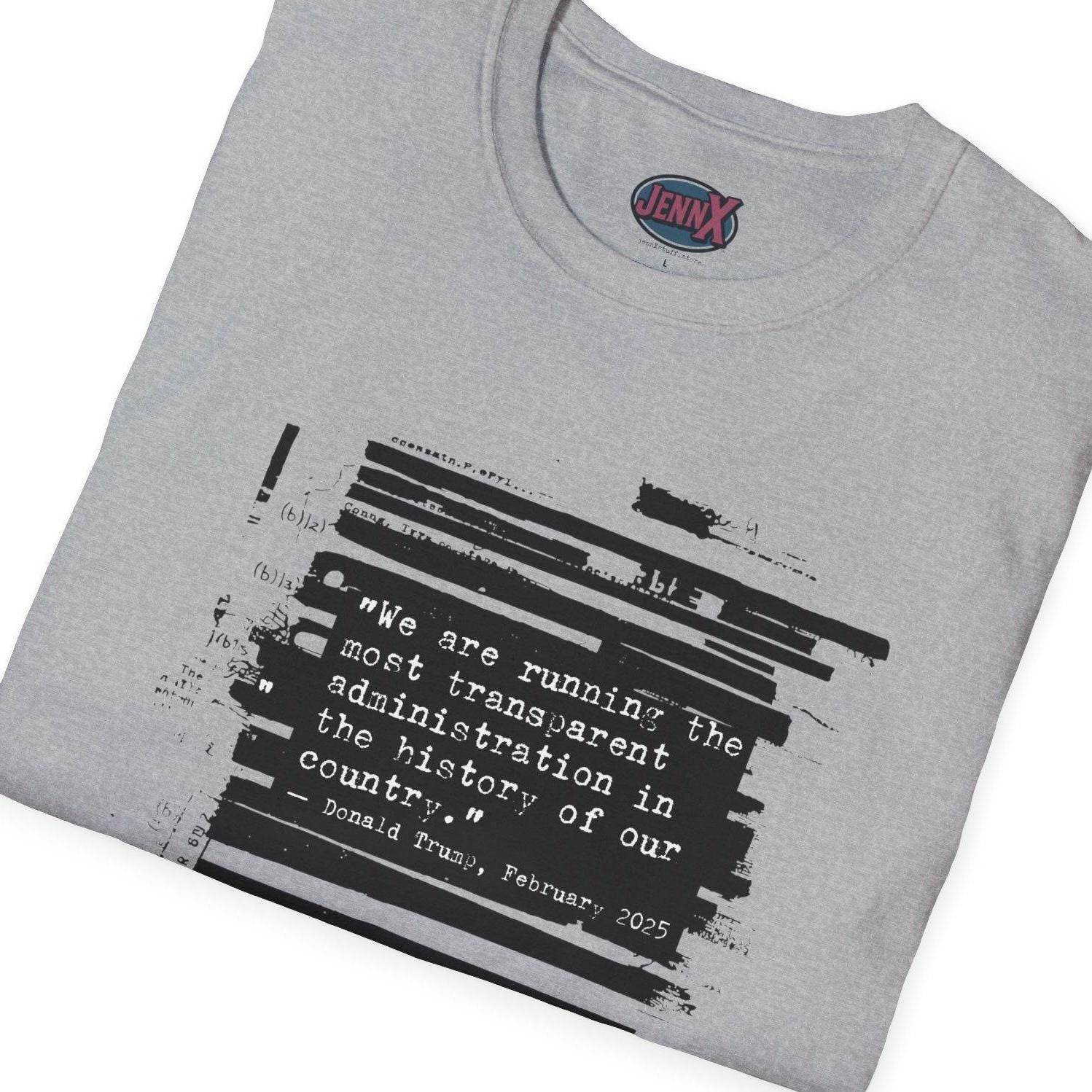 Epstein Files FBI Redacted Design shirt - Original Political Art by Independent Artist