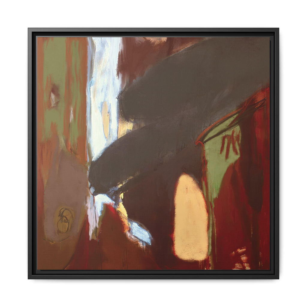 Abstract Painting Matte Canvas, Framed | Square Wall Art