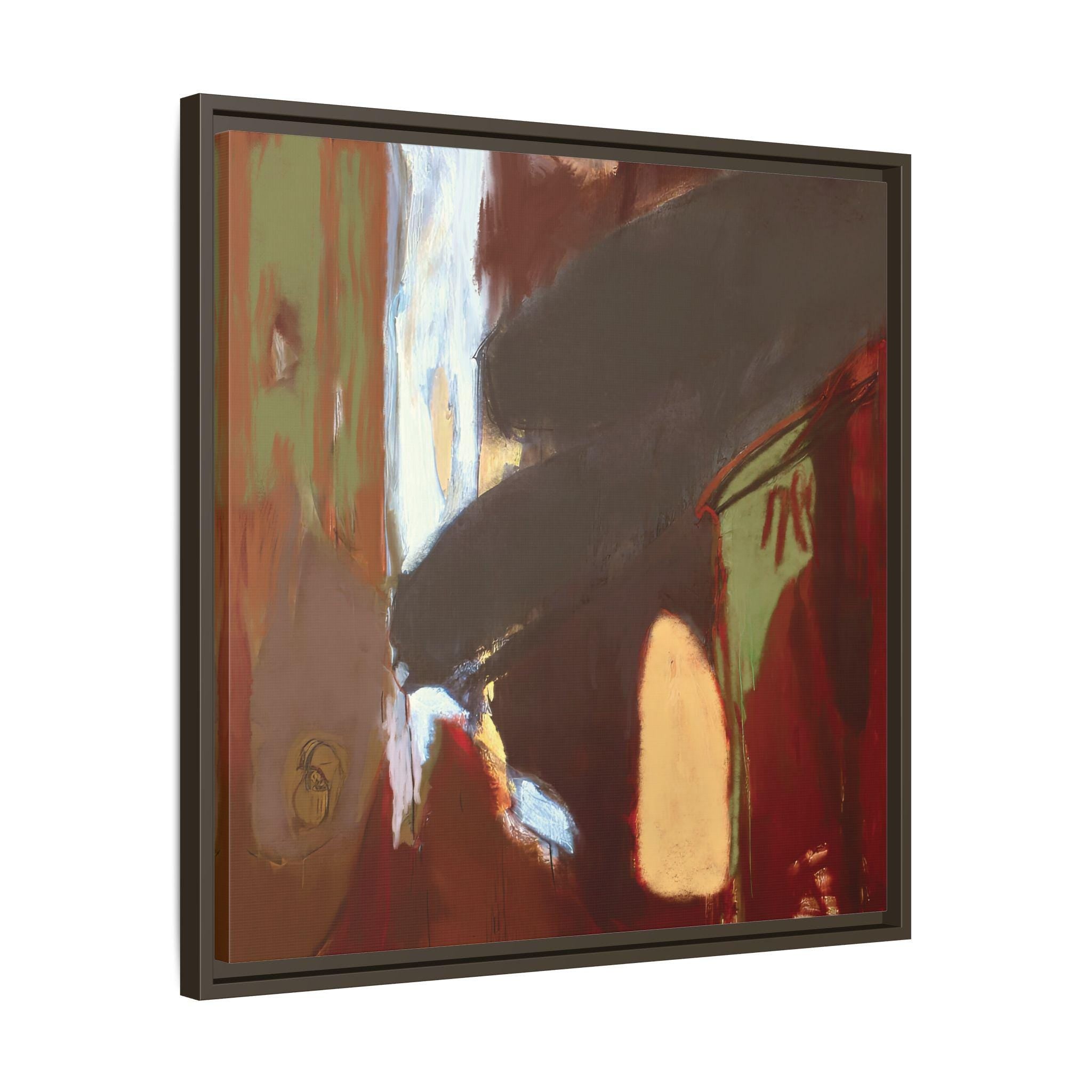 Abstract Painting Matte Canvas, Framed | Square Wall Art