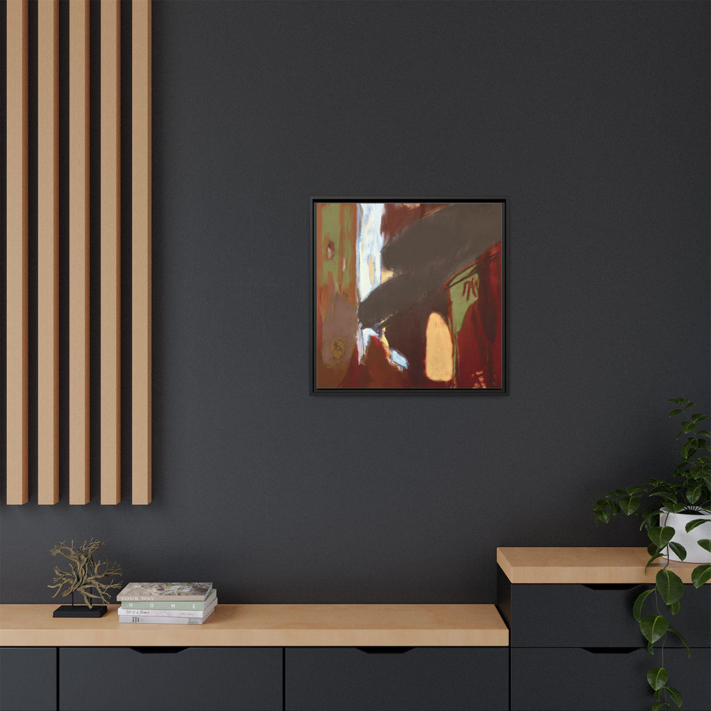 Abstract Painting Matte Canvas, Framed | Square Wall Art