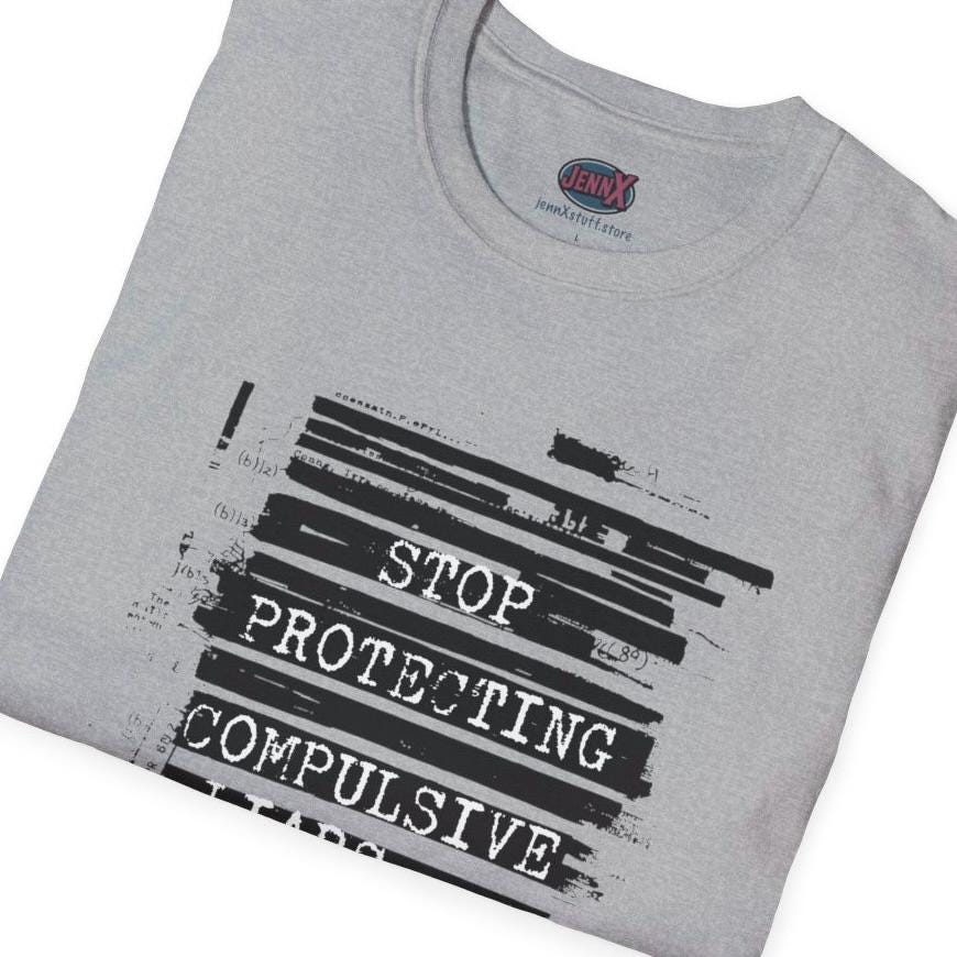 Trump-Epstein Files shirt Stop Protecting Compulsive Liars T-Shirt