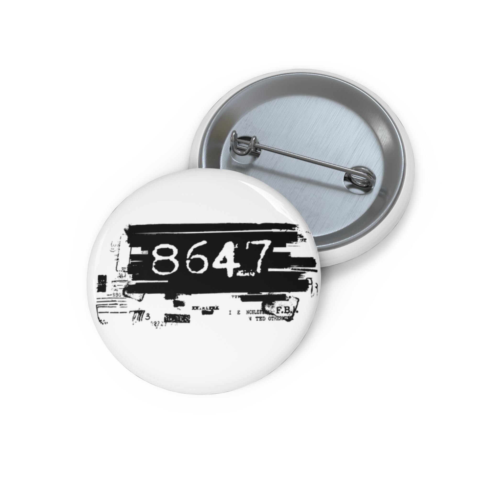 8647 Epstein Files button I 86 47 Comey Seashell Pin