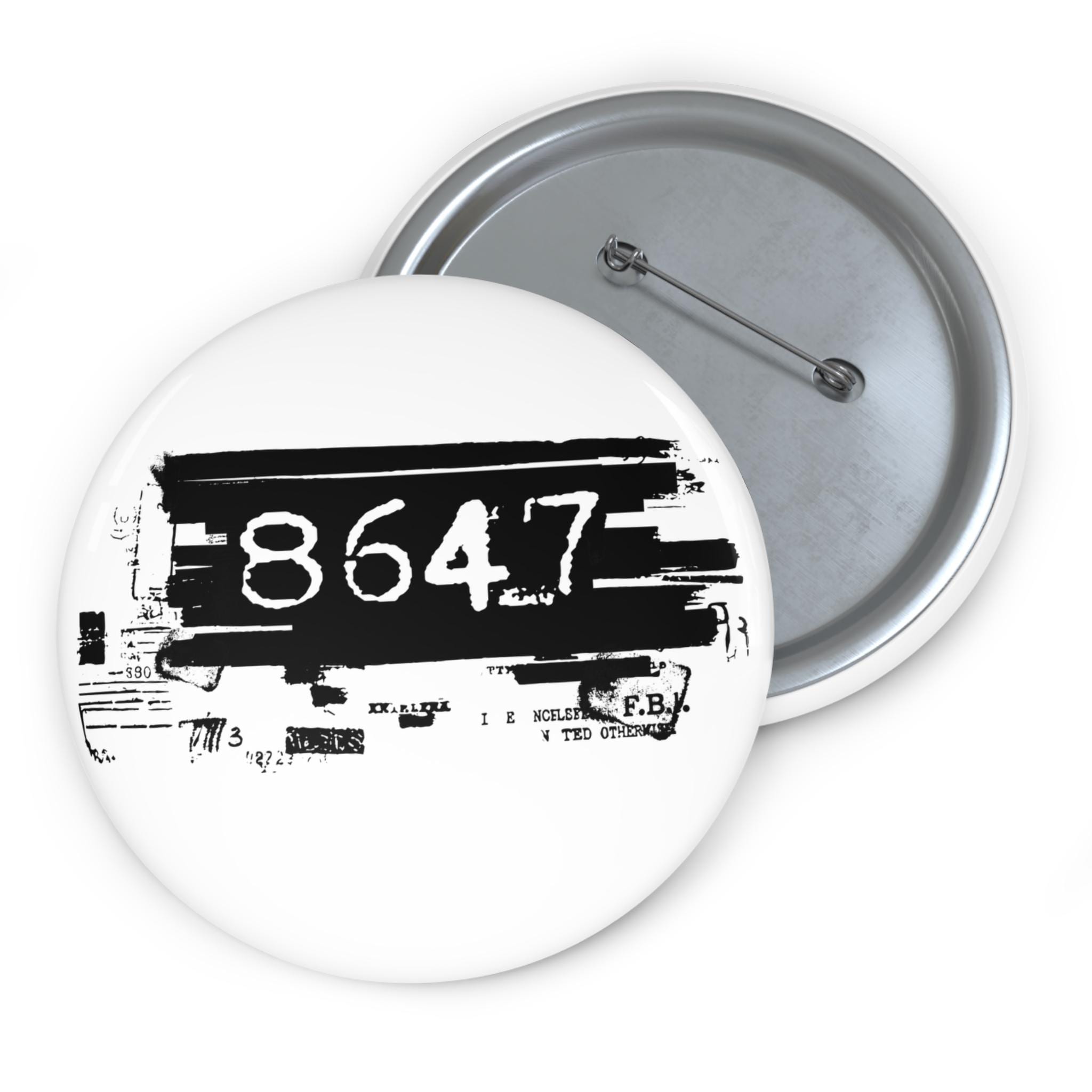 8647 Epstein Files button I 86 47 Comey Seashell Pin