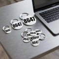 8647 Seashell James Comey Pin Button | 86 47 Beach Statement