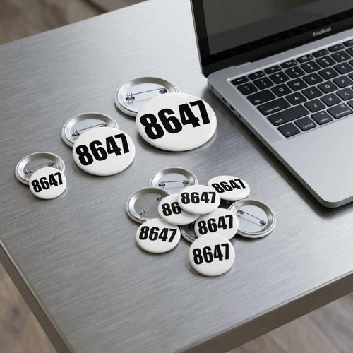 8647 Seashell James Comey Pin Button | 86 47 Beach Statement
