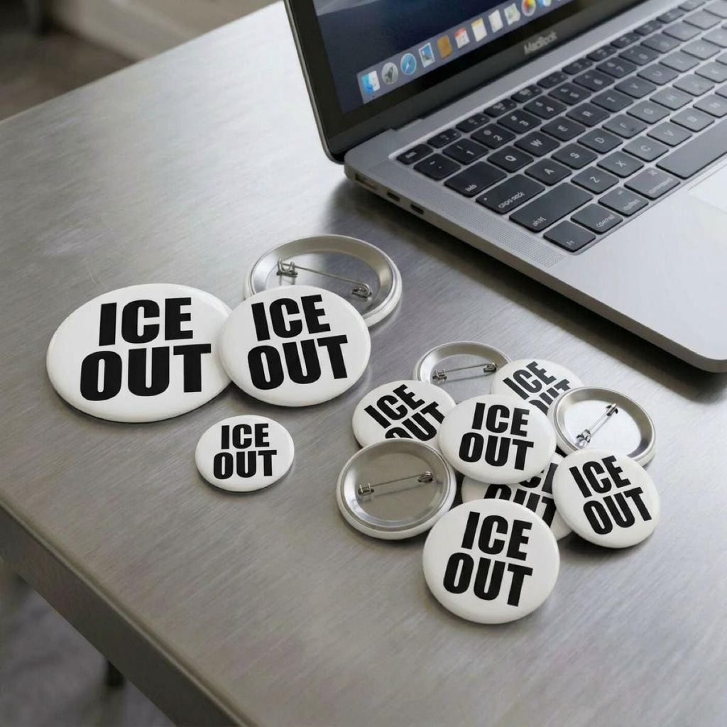 ICE OUT Pin Grammy Style Button | Anti-ICE