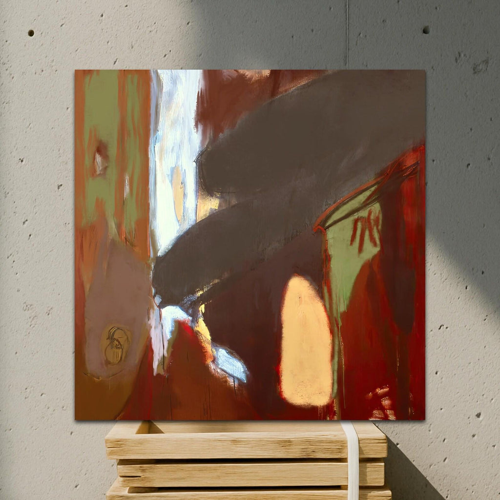 Abstract Painting Matte Canvas, Framed | Square Wall Art