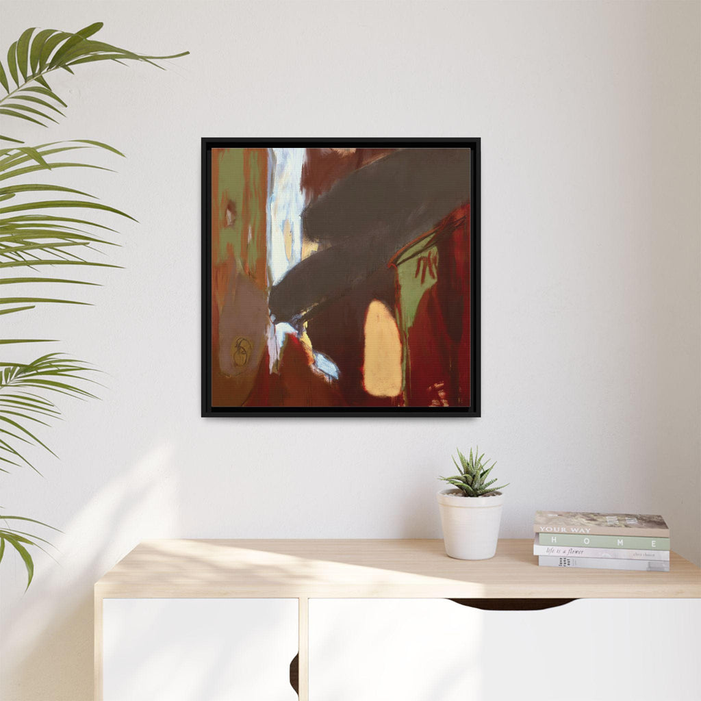 Abstract Painting Matte Canvas, Framed | Square Wall Art