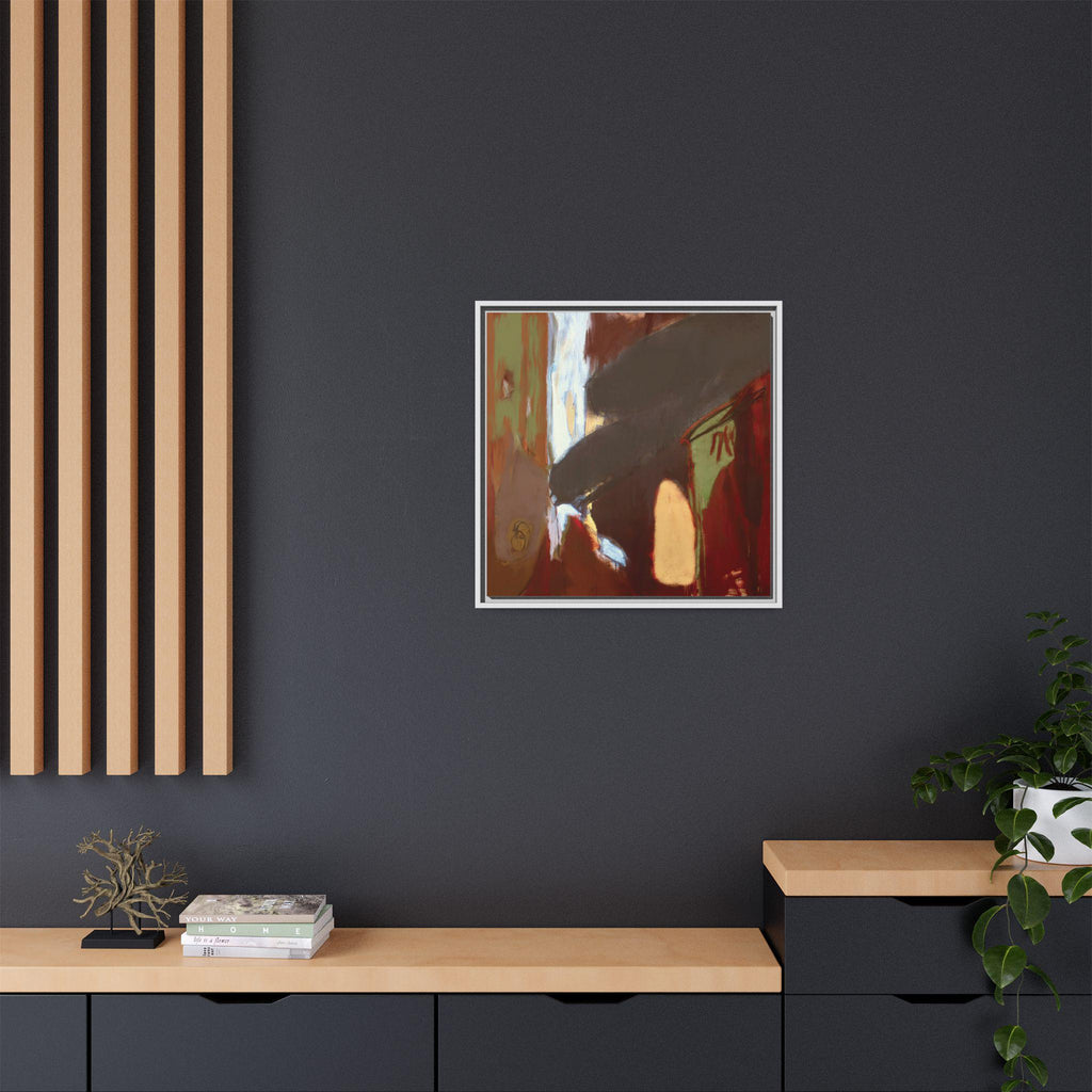 Abstract Painting Matte Canvas, Framed | Square Wall Art