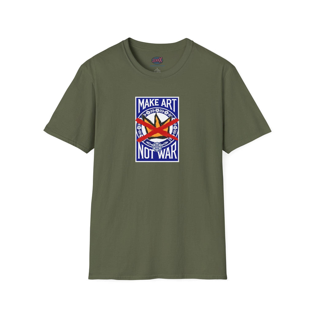 Make Art Not War T-Shirt | No Kings Hand-Drawn design