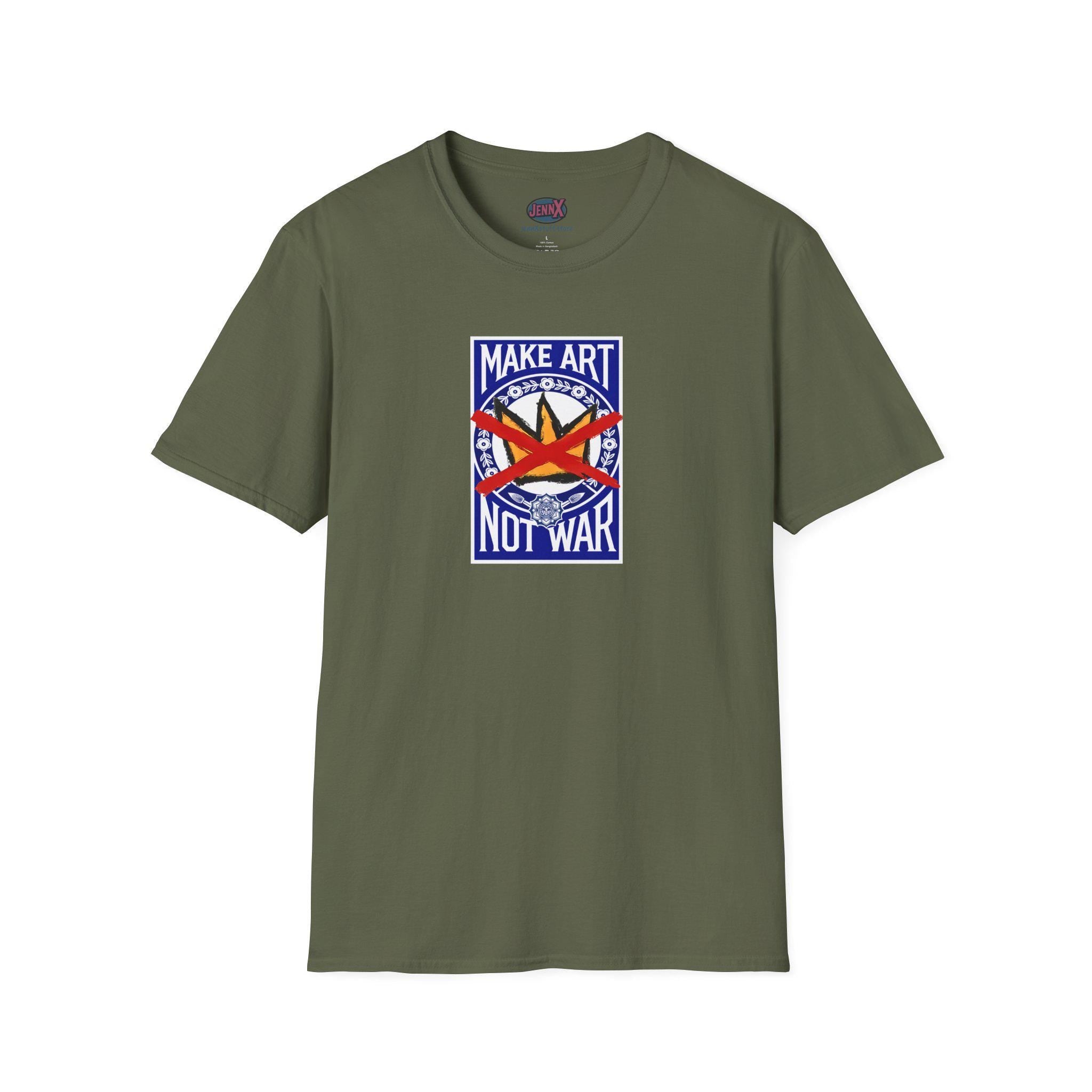Make Art Not War T-Shirt | No Kings Hand-Drawn design