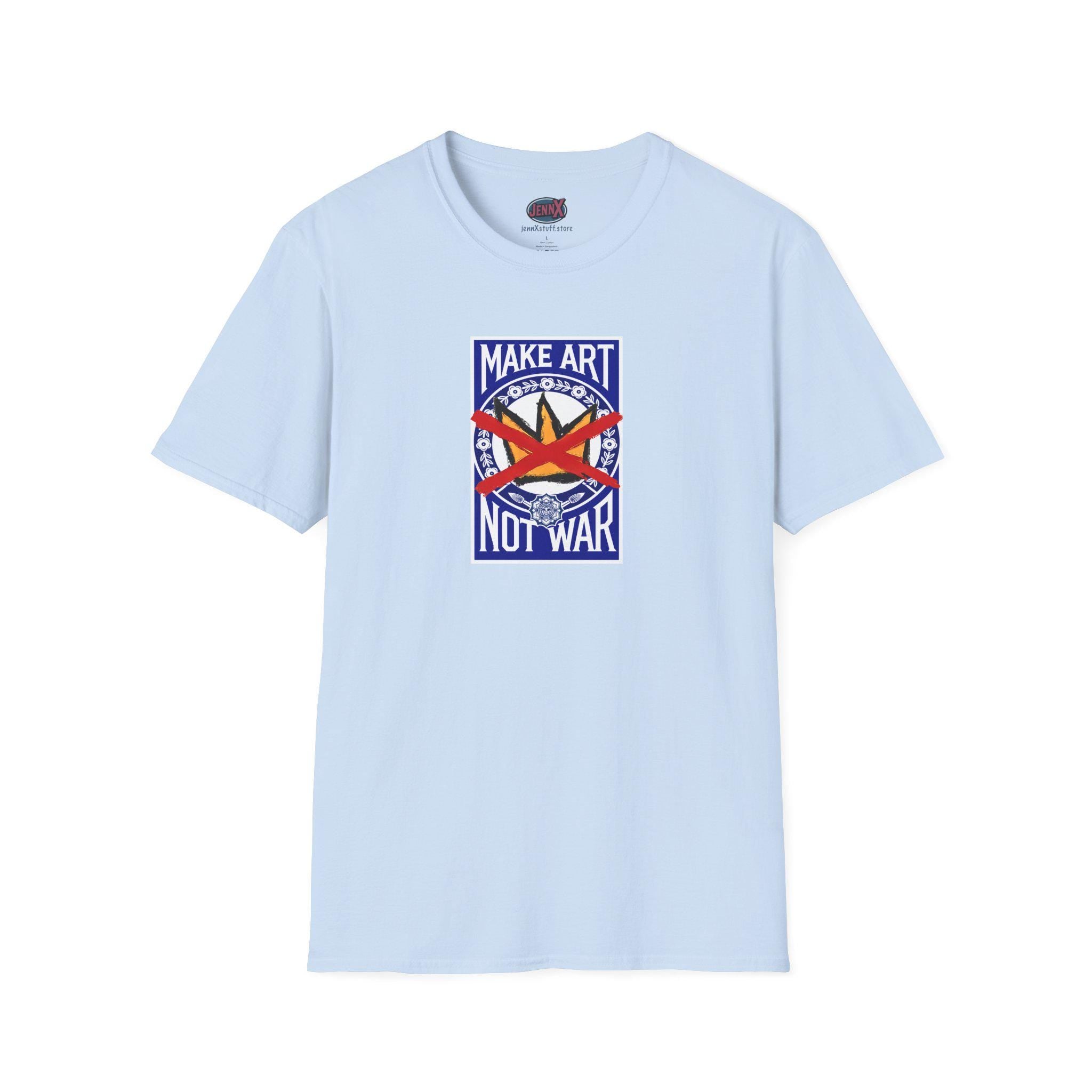 Make Art Not War T-Shirt | No Kings Hand-Drawn design