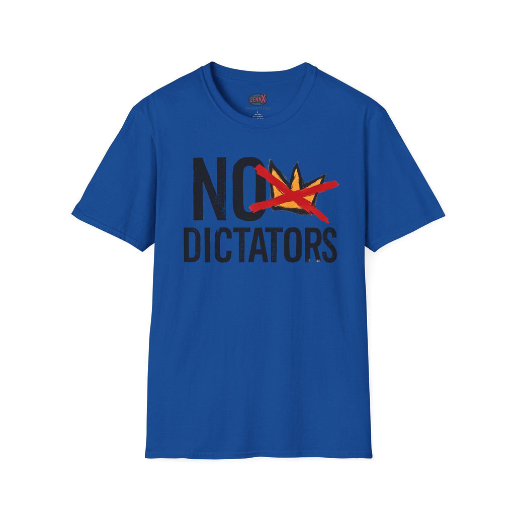 No Dictators T-Shirt | Anti-Authoritarian Protest Graphic Tee I Play on No Kings
