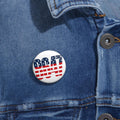 8647 American Flag Patriotic Protest Pinback Button