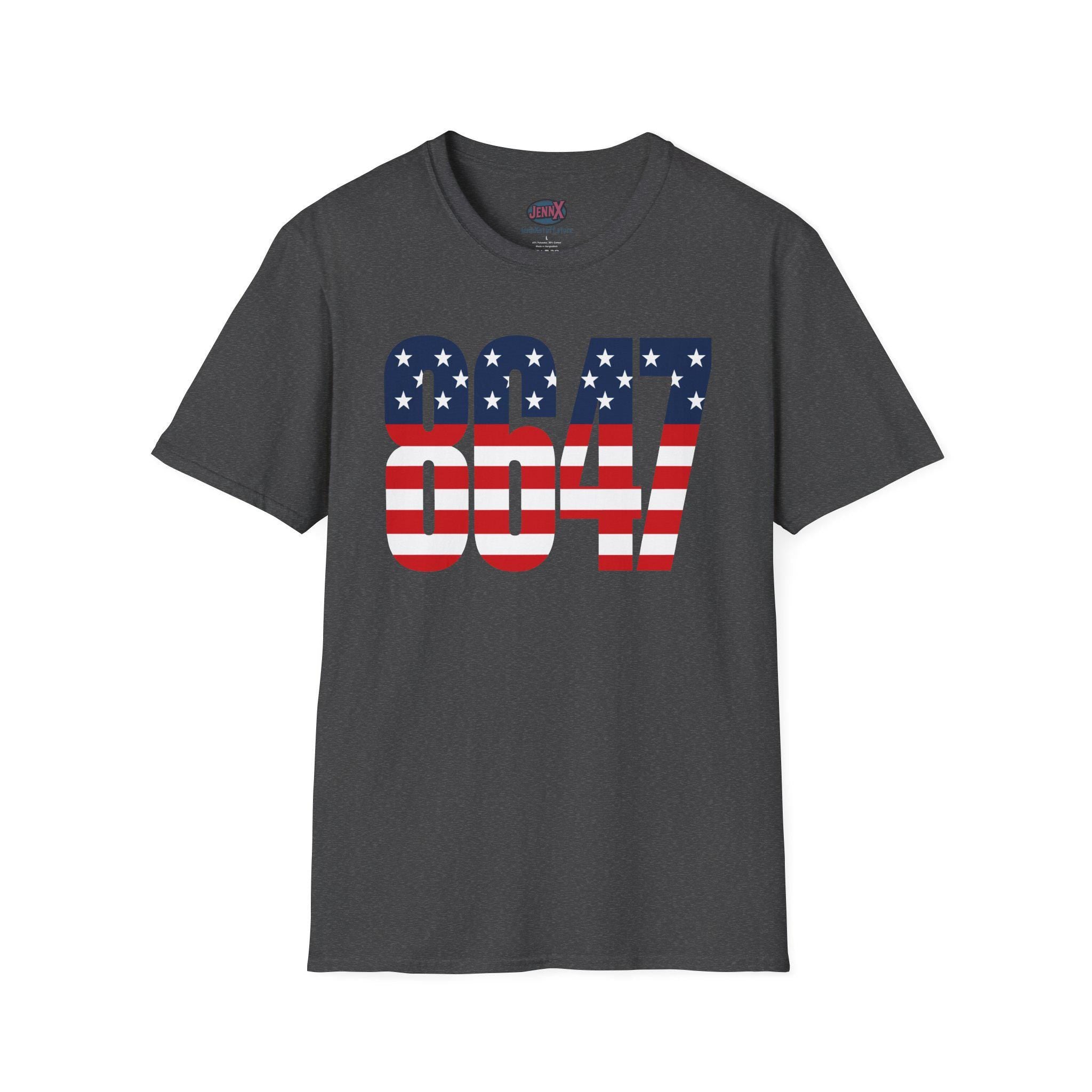 Patriotic 8647 American Flag T-Shirt | Red, White, and Blue I America 250 I 4th of July