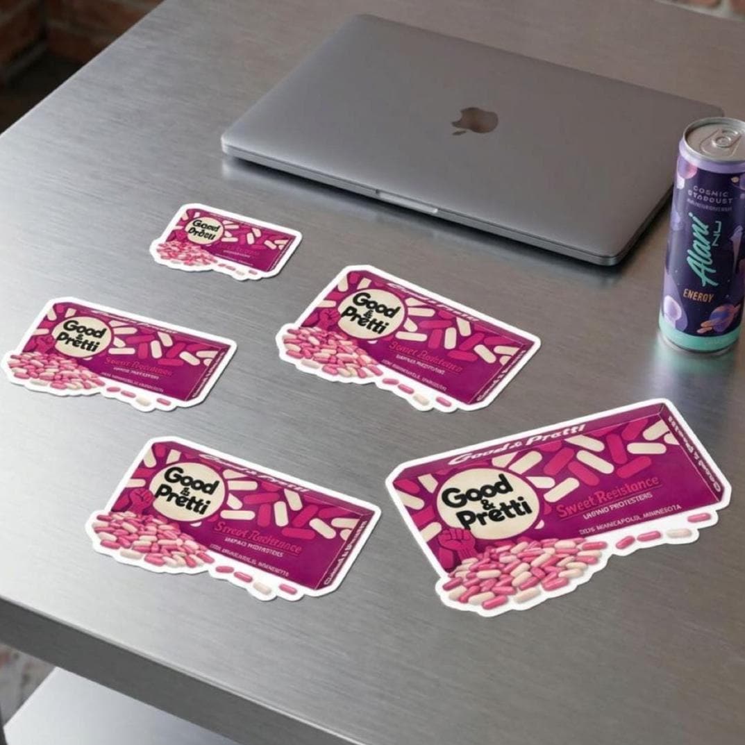 Good & Pretti original design Candy Box Die-Cut Sticker | Resist