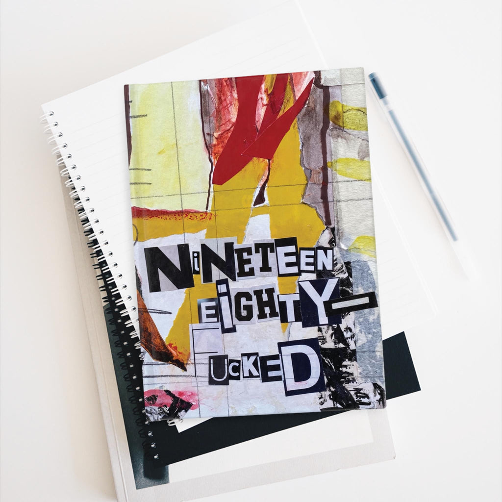 1984 Collage Art Journal: Orwellian Anti-Trump Gift, 5x7 Blank Sketchbook