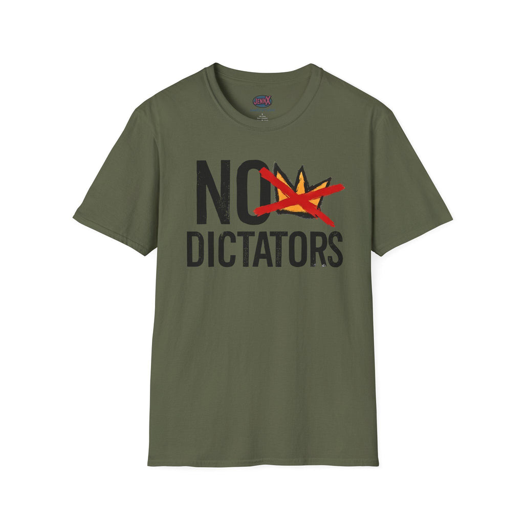 No Dictators T-Shirt | Anti-Authoritarian Protest Graphic Tee I Play on No Kings