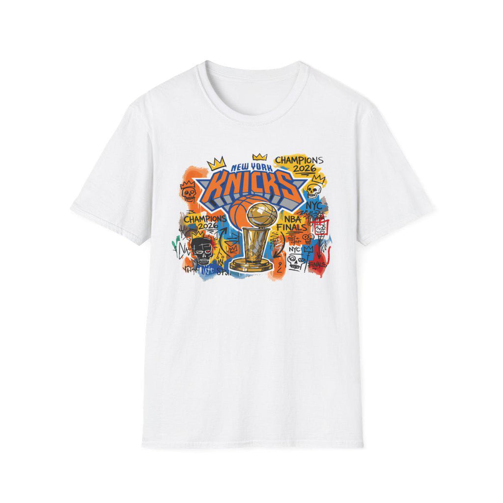 New York Knicks Champions 2026 T-Shirt | Basquiat street art influence