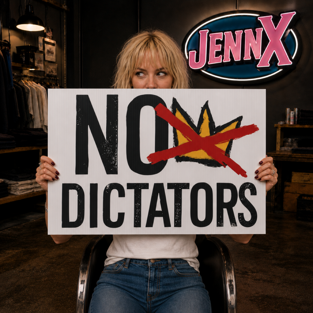 No Dictators Plastic Yard Sign | Light No Kings Protest Sign
