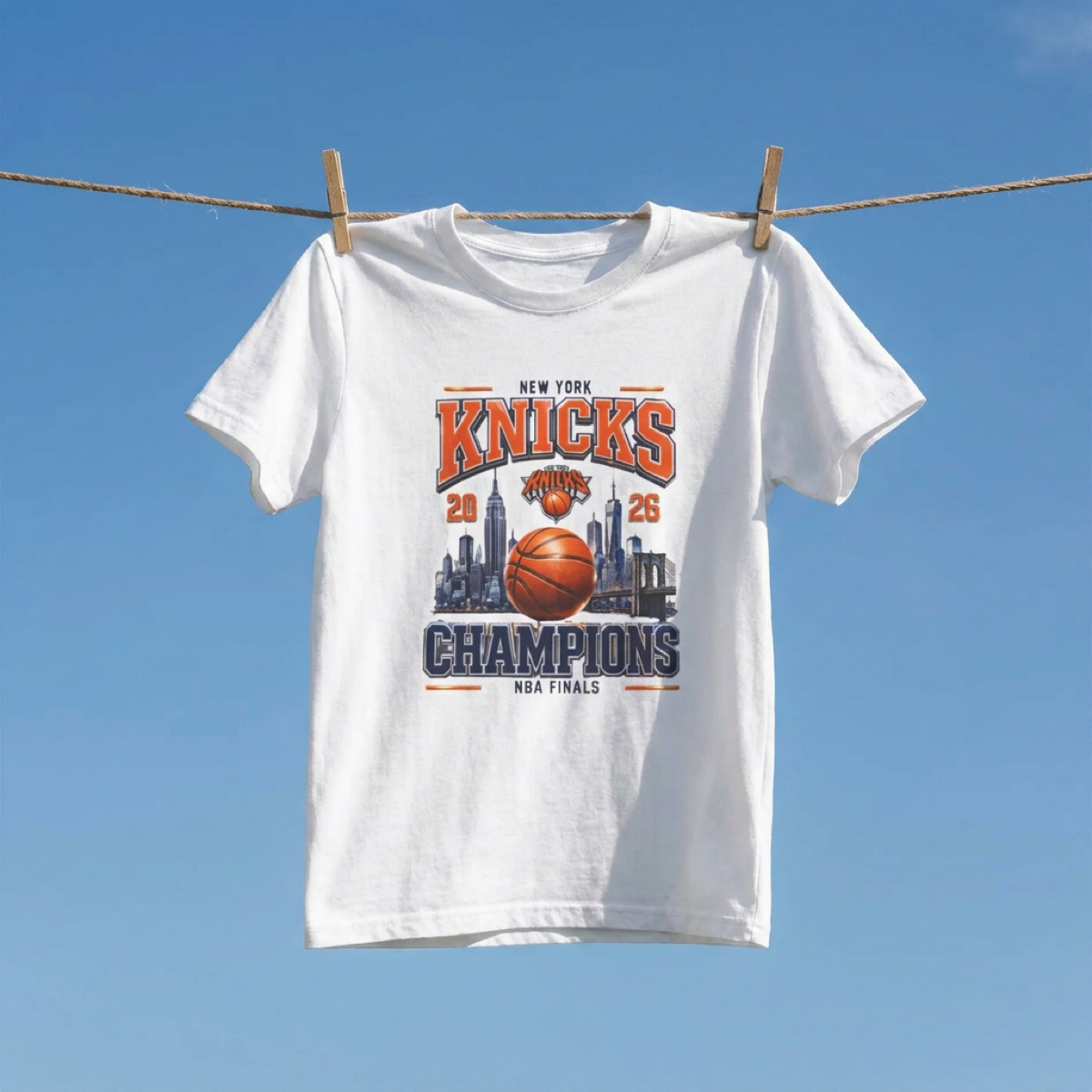 New York Knicks 2026 Champions T-Shirt | NYC City Skyline