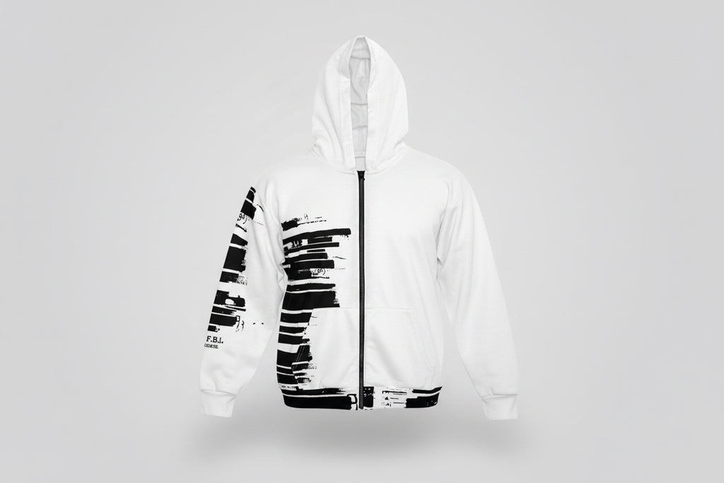 Redacted justice department epstein files protest hoodie censored document design